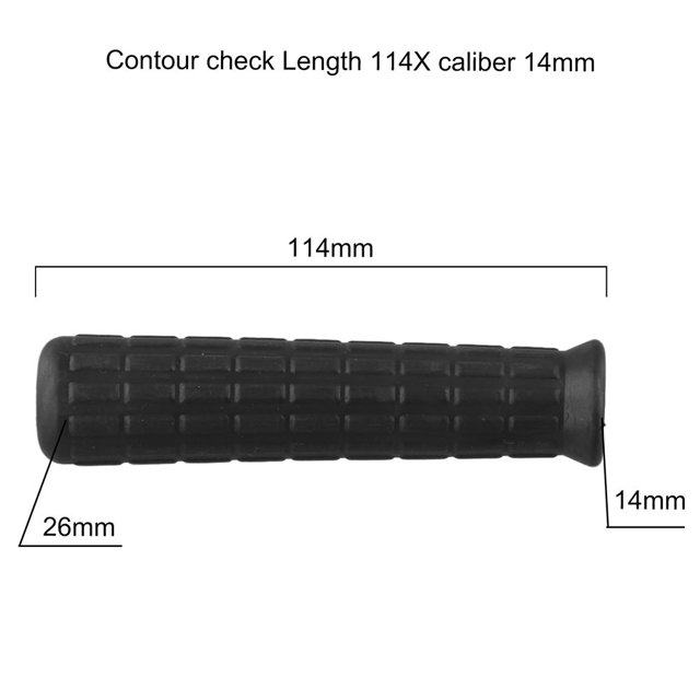 Pack of 2 Wheelbarrow Rubber Handles Round Tubes Black Replacement Handles