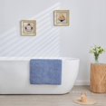 thumbnail image 4 of Douceur Blue Bathroom Rugs Non Slip, Super Soft Microfiber Bath Mats for Bathroom Washable, Fluffy Absorbent Bath Rugs, Quick Dry Shower Mat, 32" x 20", 4 of 8