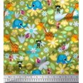thumbnail image 1 of Soimoi Poly Georgette Fabric Floral,Bird & Animal Cartoon Print Fabric by The Yard 52 Inch Wide, 1 of 3