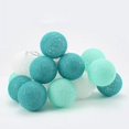 thumbnail image 2 of Light Ball Cotton Decoration String Light Hanging String Lamp for Party Wedding  3pcs Batteries  Flashing  Green, 2 of 10