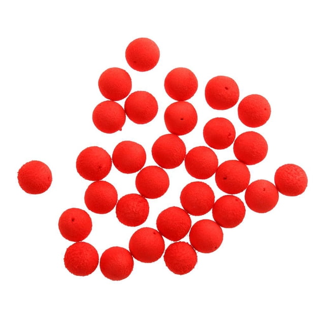 lucky3celectronics 30 Pcs Bouillettes EVA Up Pêche Boules Flottantes Perles s Rouge