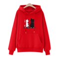 thumbnail image 1 of Rbaofujie Chandails d'Automne pour Femmes Chandail à Capuchon d'Hiver pour Femmes Chandail Molletonné à Enfiler Hauts à Manches Longues Confortable Rouge Chandails à Capuchon pour Femmes, 1 of 6