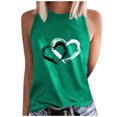thumbnail image 1 of Timegard Camisoles pour Femmes Col Rond Imprimé Cœur Sans Manches Confortables Décontractées Amples Chemises Hauts Blouse, 1 of 5