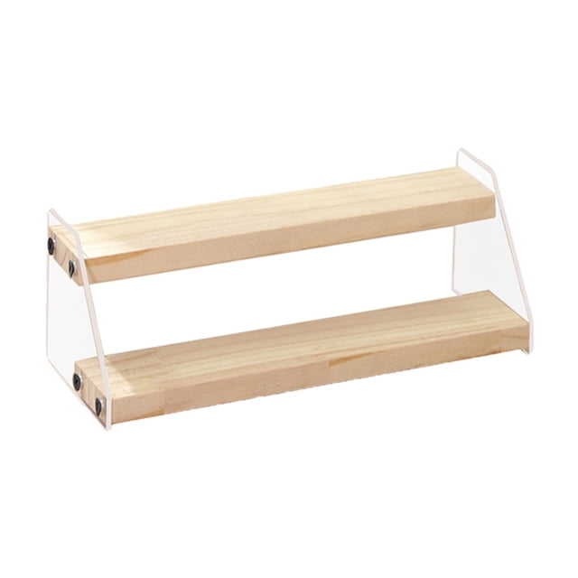 HILABEE Stepped Acrylic Stands, Display Stand, for Doll Car Action Figure Two-tiers