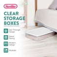 thumbnail image 3 of Sterilite 41 Qt Storage Box, Stackable Plastic Container, Home Organizer, 6 Pack, 3 of 8