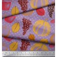 thumbnail image 3 of Soimoi Rayon Fabric Mushroom,Grapes & Fresh Fabric Prints by Yard 42 Inch Wide, 3 of 3