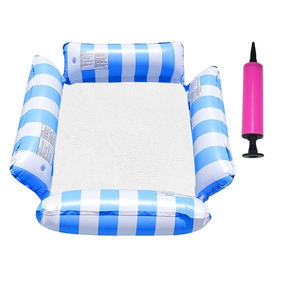 ZheElen Chaise Flottante Jouet Aquatique Chaise Longue Flottante pour Plage Vacances Piscine Bleu 123x120cm