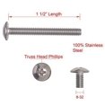 thumbnail image 2 of ORUYROP 8-32 X 1-1/2 Pouces Tête de Pinceau en Acier Inoxydable Vis de Machine, (50 Pcs), Filetage Grossier, Acier Inoxydable 18-8 (304), 2 of 5