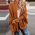 thumbnail image 1 of DPTALR Women's Kimono Cable Knitted Slouchy Oversized Wrap Cardigan Sweater, 1 of 9