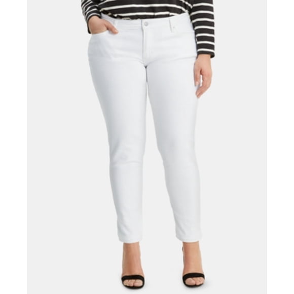 Levis 711 Skinny Jeans Soft Clean White 24W