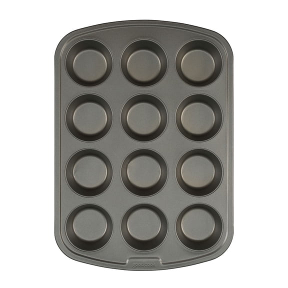 Moule à 12 muffins Les essentiels en acier antiadhésif de GoodCook, gris