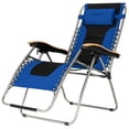 thumbnail image 3 of Costway Padded Zero Gravity Lounge Chair Oversize Folding Adjustable Blue, 3 of 3