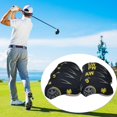 thumbnail image 2 of jinwen 10 Pcs Club de Golf Fer Couvre-Chef Protection Couvre-Chef Universel Ajustement Jaune, 2 of 8