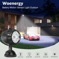 thumbnail image 2 of Battery Motion Sensor Light Outdoor Battery Operated Motion Lights Outdoor 6 LEDs - 6000K Auto on Off 2Pack,2 * Battery Motion Sensor Light,Black, 2 of 7