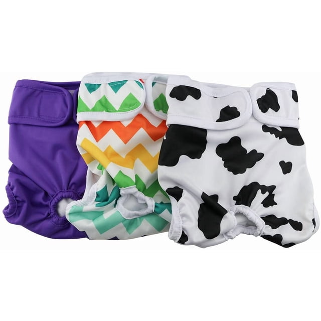 ZECATL Female Dog Diaper Reusable Washable Durable Absorbent Cloth Doggie Diapers Pants l2