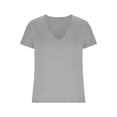 thumbnail image 3 of Deep V Neck T Shirt for Men Slim Fit Low Cut Vneck Tee Top Man Solid Color Summer Muscle Shirts, 3 of 4