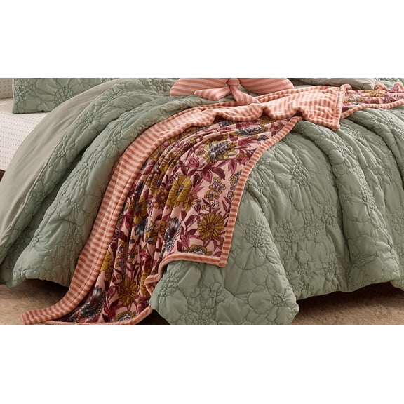 Mainstays Jeté floral 50 x 70 po, Rose
