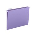 thumbnail image 2 of Hanging Folders, Recycled, Letter Size, Lavender, Color-Matched 1/5 Tabs, 25/Box (SMD64064), 2 of 2