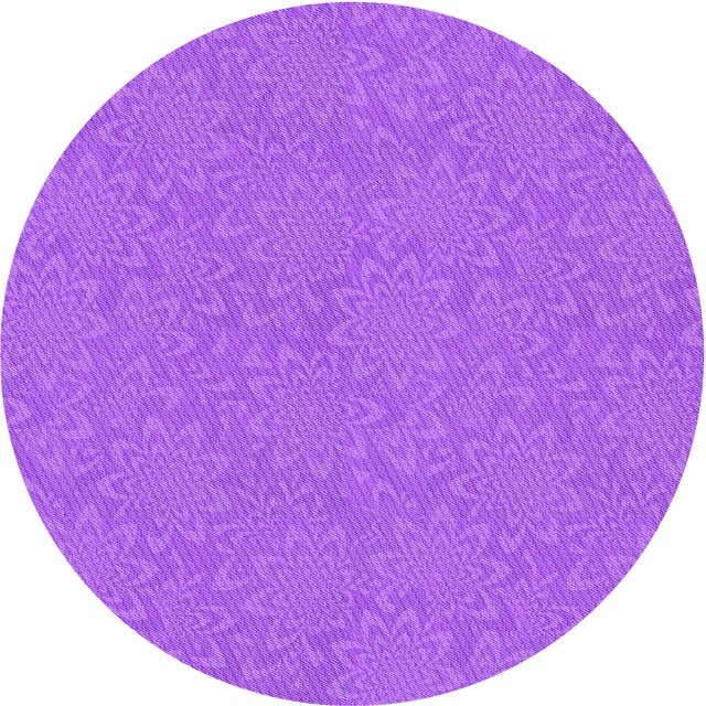 Ahgly Tapis Rond Lavable en Machine Intérieur Transitionnel Heliotrope Violet, 5 Pieds Rond