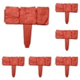 thumbnail image 2 of Garoy Bordure de Jardin en Plastique Aspect Pierre, Clôture Décorative de Plate-Bande pour Aménagement Paysager, 10 Pcs de Piquets de Pelouse Rouges Emboîtables, Bordure Effet Galets en Plastique pour Pelouse, Pierre de Bordure de Paysage, 2 of 5