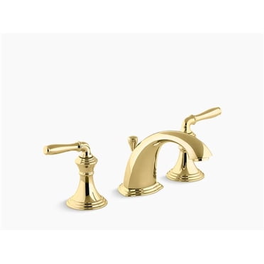 Kohler K-394-4-PB Devonshire Robinet de Lavabo de Salle de Bain à Entraxe Grand - Laiton Poli Vibrant