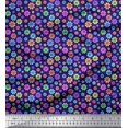thumbnail image 1 of Soimoi Moss Georgette Fabric Circle & Floral Artistic Decor Fabric Printed Yard 42 Inch Wide, 1 of 1