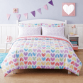 thumbnail image 2 of Mainstays Kids 7 Pieces Sweet Hearts Comforter Set with Sheets, Double, 2 of 7