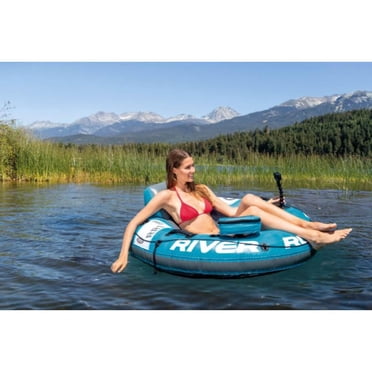 Intex River Run 1 Pro, Raft Gonflable pour 1 Personne avec Porte-Gobelet