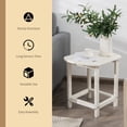 thumbnail image 3 of Patiojoy 2 Pcs Table à Thé Carrée Adirondack de 18 Pouces Table d'Appoint Table de Patio Extérieure Petite Table Résistante aux Intempéries Ou pour Cour Arrière Jardin Blanc, 3 of 6