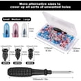 thumbnail image 2 of Pack of 84 Tire Repair Kit, Self-Service Tire Repair Plugs with Screwdriver for Tire Puncture Repair, 3 Size Screw in Tire Plugs Flat Tire Repair Kit for Most Cars, 2 of 7