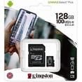 thumbnail image 1 of Kingston Carte micro SDHC Canvas Select Plus 100R A1 C10 + ADP (SDCS2/128GBCR), 1 of 7
