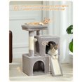 thumbnail image 3 of Cat Tree es Cat Tower with Dual Condos for Indoor Cats Plush Cat House with Padded Perch Scratching Ramp and Posts and Replaceable Balls, 3 of 6