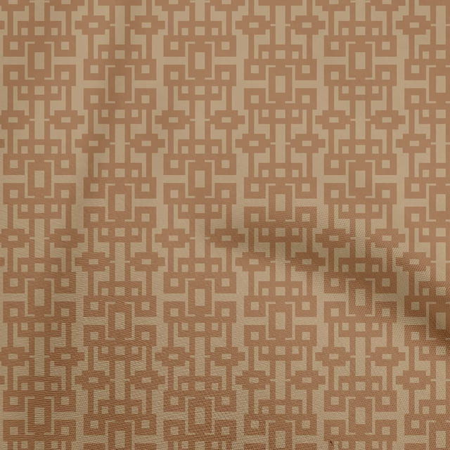 oneOone Velvet Tawny Brown Fabric Geometric Sewing Craft Projects Fabric Prints By Yard 58 Inch Wide