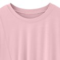 thumbnail image 4 of Birdeem Womens Round Neck Not Irregular Solid Color Short Sleeved Loose T-Shirt Short Sleeved Round Neck Top/Shirt, 4 of 12