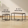 thumbnail image 3 of HOMCOM Nesting Coffee Table Set of 3, End Tables for Living Room, Brown, 3 of 10
