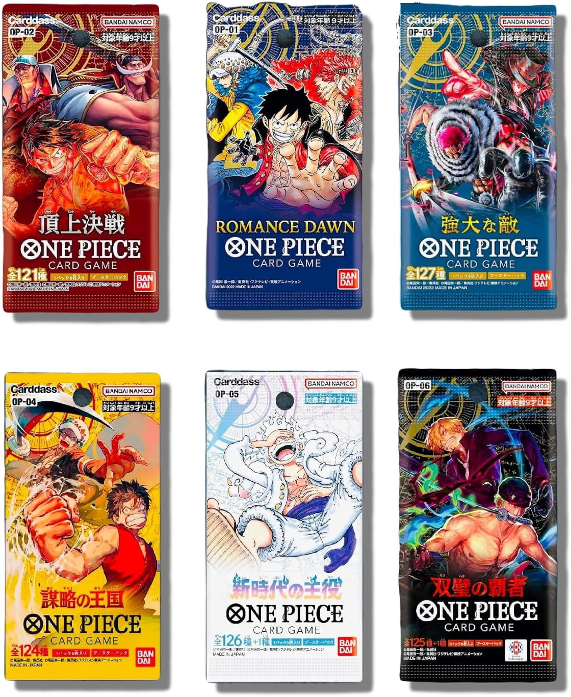One Piece Cards (6 Sealed Packs) Potential Mystery Graded Card
