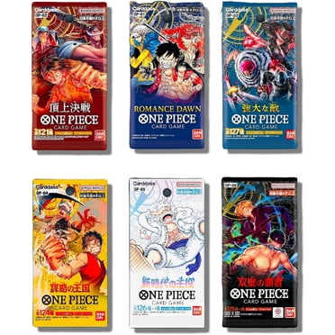 One Piece Cards (6 Sealed Packs) Potential Mystery Graded Card - Collection Starter Box│Japanese Version│1 Pack of Each Release (OP-01│OP-02│OP-03│OP-04│OP-05│OP-06)│1 in 20 Boxes Contains Graded Card