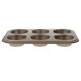 thumbnail image 4 of kurtrusly Non-Stick Muffin Pan Cupcake Cookie Molds Bakeware 6 Holes Gold, 4 of 9