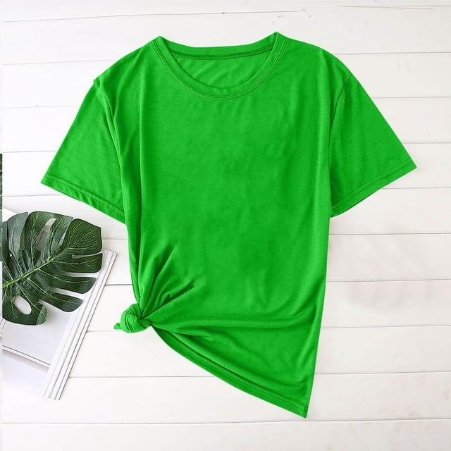 Styesk T-Shirts pour Homme Mode Décontractée Chemise Unie T-Shirt à Col Rond Haut à Manches Courtes Blouses