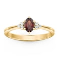 thumbnail image 2 of Birthstone Oval Ring with Shoulder Accents - Garnet (January), 2 of 5