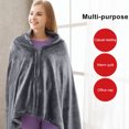 thumbnail image 3 of Couverture Chauffante, Couverture Électrique Portable Confortable en Polyester pour la Maison, 3 of 8