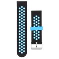 thumbnail image 2 of Silicone Sport Watch Strap, High Performance Comfortable Universal 22mm Sport Watch Strap Flexible  For  Watch 2 Black Blue, 2 of 8