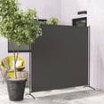 thumbnail image 2 of Outsunny Single Panel Privacy Screen, UV30+ Room Divider, Dark Grey, 2 of 10