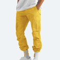 thumbnail image 1 of Men‘s Elastic Waist Loose Fit Lightweight Workwear Casual Cargo Pull On Pants With Multi Pockets, 1 of 9