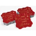 thumbnail image 4 of Inkdotpot Pack Of 50 Merry Christmas & Happy Text Paper Tags DIY Craft Bracket Shape Real Gold Foil Hang Tags, 4 of 7