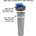 thumbnail image 2 of County Line Kitchen - Replacement Filter Seal for Cold Brew Coffee Maker with Flip Cap Lid - 3 Pack, 2 of 2