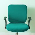 thumbnail image 3 of Baohd Computer Chair Cover Swivel Chair Cover Rotating for Chair Dark Green Backrest + Cushion Cover 1Set, 3 of 6
