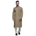 thumbnail image 1 of Atasi Kurta Pyjama de Designer pour Hommes Imprimé Style Angrakha Vêtements d'Été Décontractés, 1 of 5