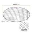 thumbnail image 2 of Unique Bargains Grille de Cuisson Ronde, Grille de Barbecue en Fil Croisé en Acier Inoxydable de 11 Pouces avec Pieds, 2 of 5
