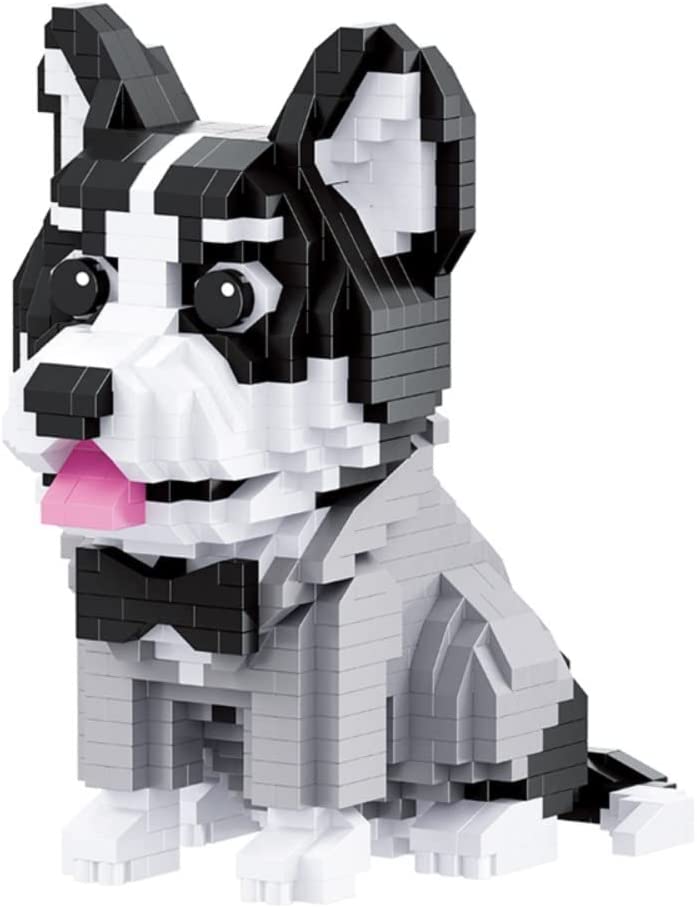YSTINNG Mini Building Blocks Animal Set, DIY Micro 3D Building Toy Bricks(Husky 973pcs) C311-8101